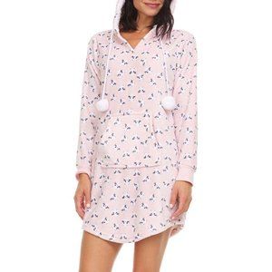 NWT Cats Dream On Kangaroo-Pocket Hooded Nightgown - Large